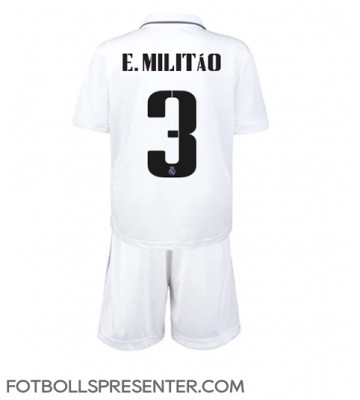 Real Madrid Eder Militao #3 Hemmatröja Barn 2022-23 Kortärmad (+ korta byxor)
